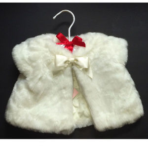 GYMBOREE HOLIDAY CELEBRATIONS ~FUR VEST WITH BOW~